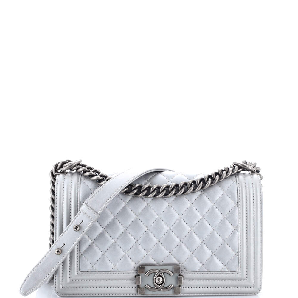 Chanel Boy Flap Bag Quilted Metallic #262192C38B